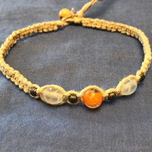 Handmade Choker with Glass and Metal Beads